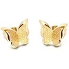 Troli Paauksuotas drugelio auskaras Metalinis drugelis KES-048-GOLD
