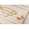 Troli Paauksuotas drugelio auskaras Metalinis drugelis KES-048-GOLD