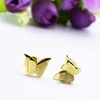 Troli Paauksuotas drugelio auskaras Metalinis drugelis KES-048-GOLD