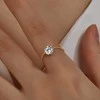 Troli Adjustable auksinis-plated ring with crystal