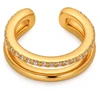 Troli Gold plated double single earring made of steel Gold