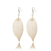 Troli Gold-plated earrings Laurel leaves with a bow tie Laurel