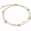 Troli Gold-plated steel anklet Heart Gold