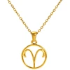 Troli Gold-plated steel pakabukas Aries (chain, pendant)