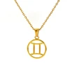 Troli Gold-plated steel pakabukas Gemini (chain, pendant)