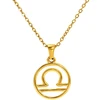 Troli Gold-plated steel pakabukas Libra (chain, pendant)