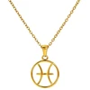 Troli Gold-plated steel pakabukas Pisces (chain, pendant)