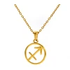 Troli Gold-plated steel pakabukas Sagittarius (chain, pendant)