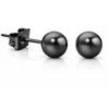 Troli Juodas steel stud earrings