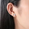 Troli Lucky earrings Four-leaf clover with zircons