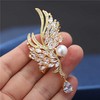 Troli Prabangi paauksuota sagė su kristalais ir perlu