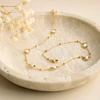 Troli Matching auksinis-plated pakabukas with synthetic pearls Gold