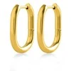 Troli Minimalist auksinis-plated oval steel earrings