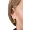 Troli Minimalist oval steel earrings