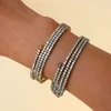Troli Multilayer auksinis-plated bracelet with zircons Gold
