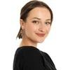 Troli Žaismingi paauksuoti auskarai su cirkoniais Pelėda VGE782G-1