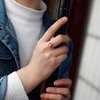 Troli Romantiškas plieno žiedas su drugeliu