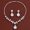Troli Set of charming jewelry with zircons (pakabukas, earrings)