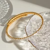 Troli Shiny adjustable bracelet made of auksinis steel