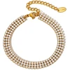 Troli Shiny auksinis-plated bracelet with clear zircons Gold