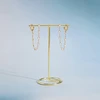 Troli Single chain earring with zircons Gold
