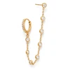 Troli Single chain earring with zircons Gold