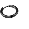 Troli Single juodas hoop earring made of steel