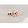 Troli Maži drugelių auskarai Metaliniai drugeliai KES-048-ROSEGOLD
