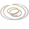 Troli Solid steel pakabukas with clear zircons Sidabrinis