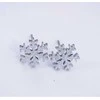 Troli Glitter earrings made of steel Snowflake KE-013