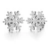 Troli Glitter earrings made of steel Snowflake KE-013
