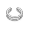 Troli Stylish double single earring made of steel Sidabrinis
