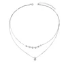 Troli Tear Drop Sidabrinis Double Steel Necklace