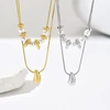 Troli Tear Drop Sidabrinis Double Steel Necklace