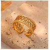 Troli Timeless auksinis-plated steel ring