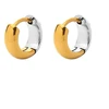Troli Timeless bicolor hoop earrings made of steel