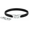 Trussardi Stilinga juoda odinė apyrankė T-Leather TJAXZ03