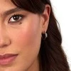 Trussardi T-Logo cirkonio plieniniai lanko auskarai TJAXC86