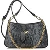 Verde Dámská crossbody kabelka 16-8177 Animal Print Juodas