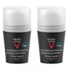 Rutulinis antiperspirantas vyrams Vichy Homme 48H Deo, ypač jautriai odai, bekvapis, 2 x 50 ml