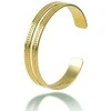 Victoria Walls Double solid bracelet Aurevia Gold VWB260667G