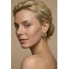 Victoria Walls Earrings with synthetic malachite Azmielle Gold VWE260781G