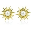 Victoria Walls Gold-plated earrings Sun with pearl Elmora Gold VWE260670G
