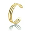 Victoria Walls Triple solid bracelet Elunéa Gold VWB260665G