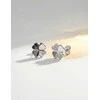 Vuch Delicate steel earrings Fouria Sidabrinis Clover