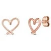 Vuch Emery Rose Gold Heart minimalistiniai bronziniai auskarai