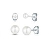 Vuch Kruwen Sidabrinis Steel Pearl Earrings Set (2 pairs of earrings)
