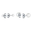 Vuch Kruwen Sidabrinis Steel Pearl Earrings Set (2 pairs of earrings)