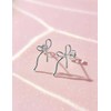 Vuch Modern steel earrings Bows Stellara Sidabrinis