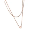 Vuch Original Detis Rose Gold Double Necklace